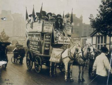 Votes for Women cart, October 1909.